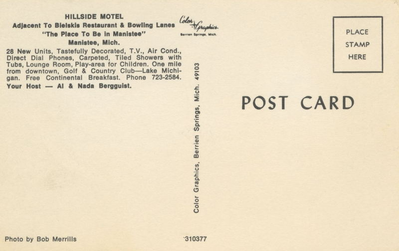 Hillside Motel - Hillside Motel Postcard (newer photo)